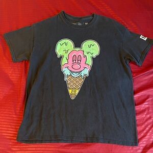 Disney Black T-Shirt with Colorful Ice Cream Mickey Design